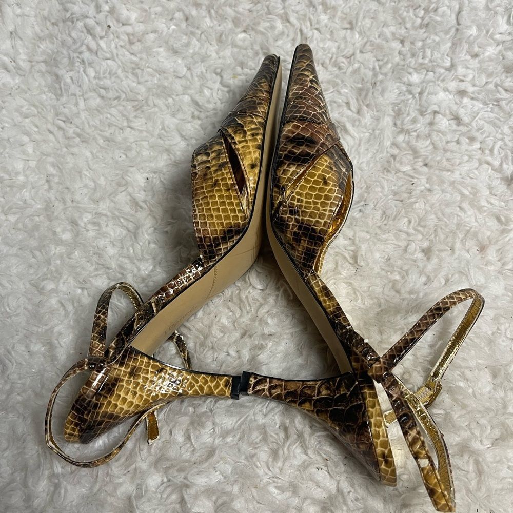 J.Renee synthetic Brown Snake Print Women's Heels SZ10 - Picture 5 of 11